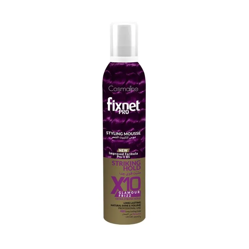 Cosmaline Fixnet Pro Styling Mousse X10 Glamour Volume 500ml