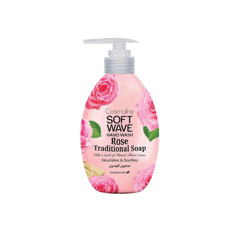 Cosmaline Soft Wave Hand Wash Rose Traditional Soap Nourishes & Soothes 550ml