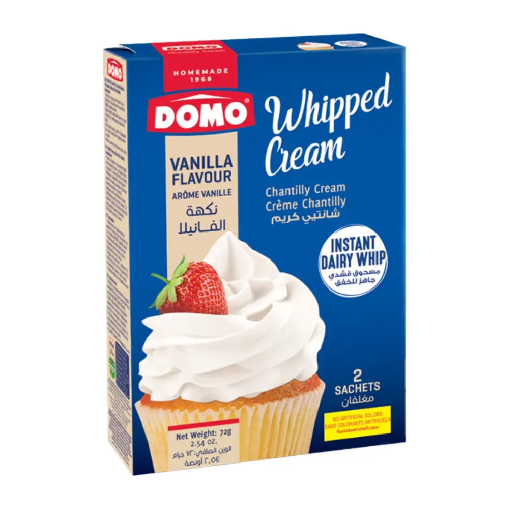 Domo Whipped Cream Chantilly Cream Vanilla Flavour 72g