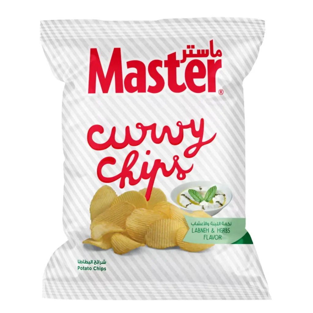 Master Curvy Chips Labneh & Herbs Flavor 70g