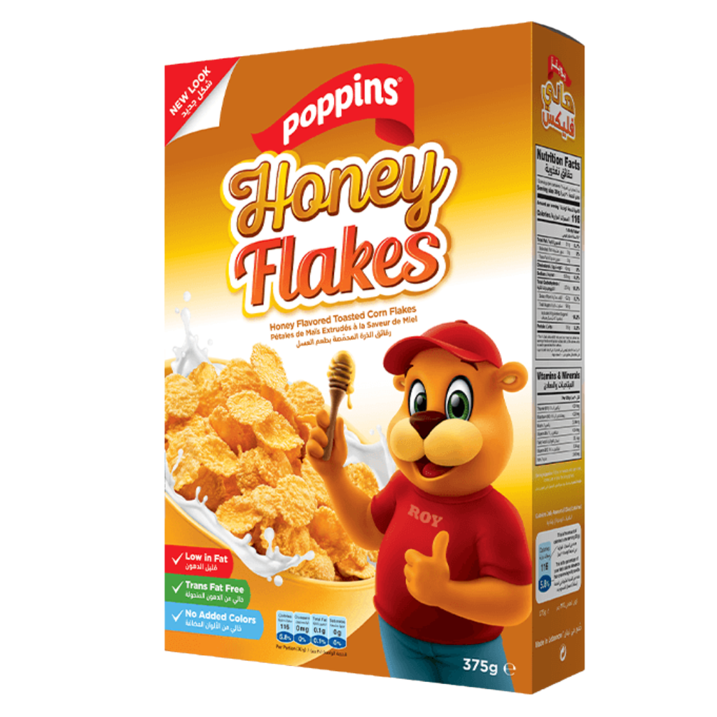 Poppins Honey Flakes 350g
