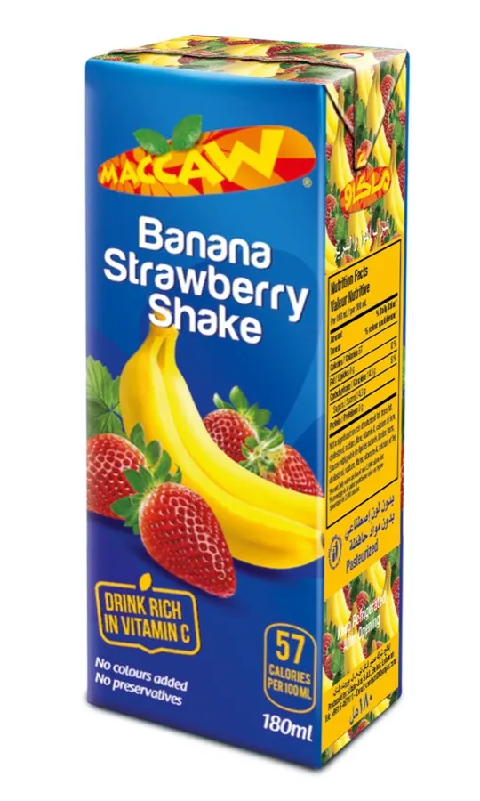 Maccaw Banana Strawberry Shake Juice 180ml