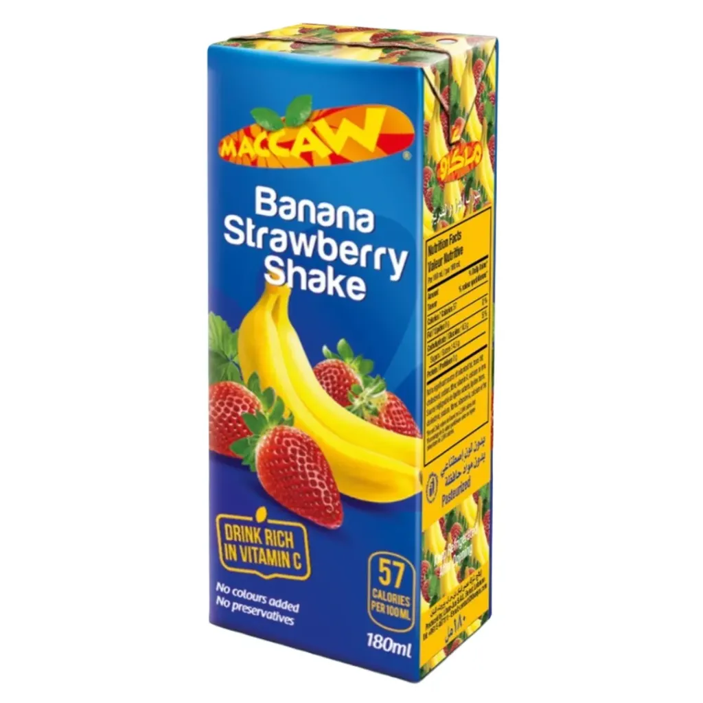 Maccaw Banana Strawberry Shake Juice 180ml