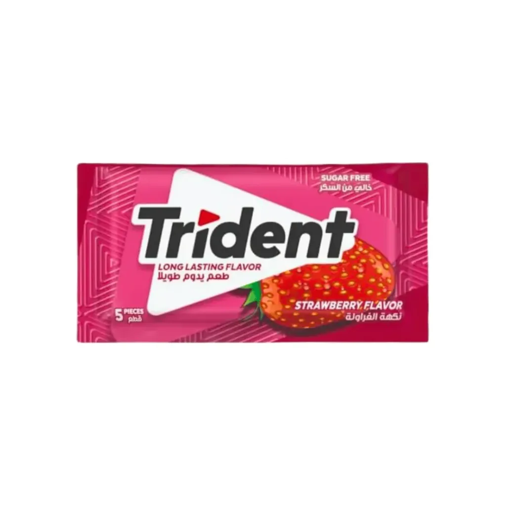Trident Strawberry Gum Flavor 8g
