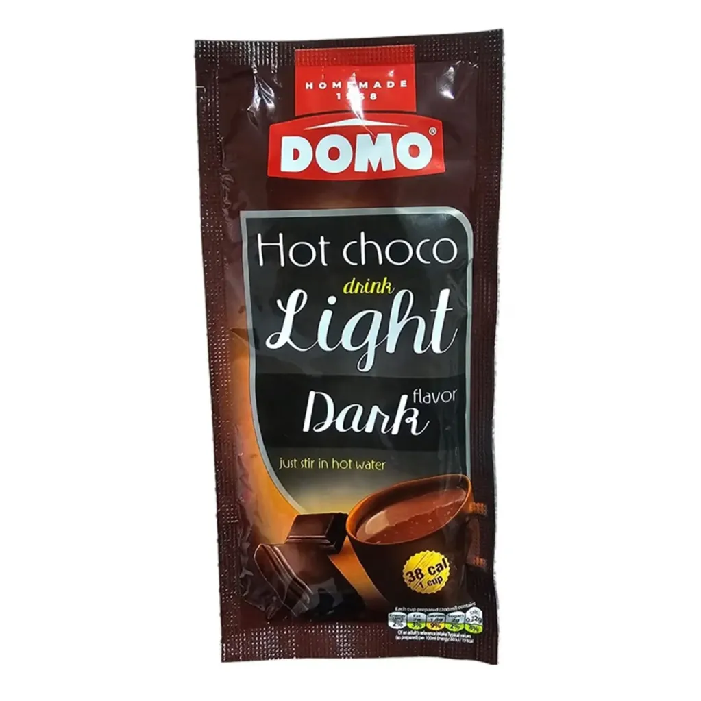 Domo Hot Choco Drink Light Dark Flavor 10g