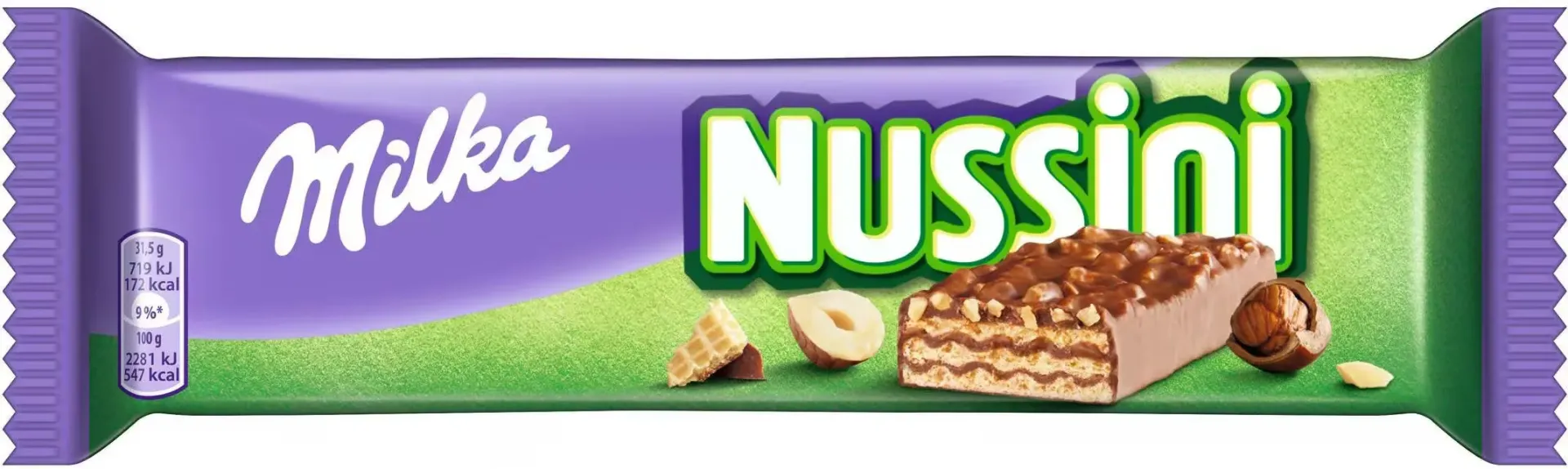 Milka Nussini Wafer Chocolate 31.5g