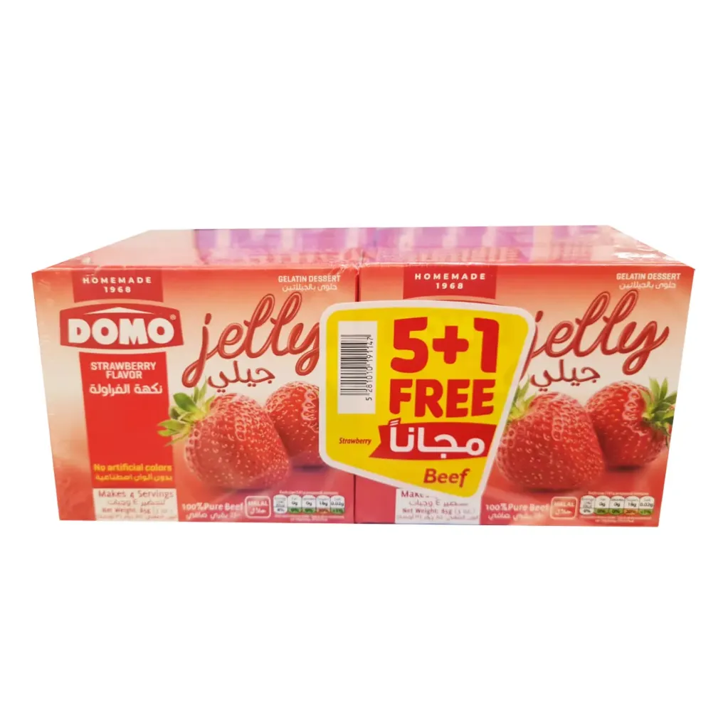 Domo Jelly Strawberry Flavor 85g 5+1 offer