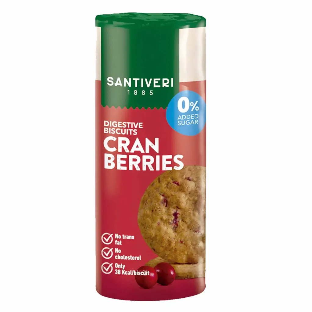 Santiveri Digestive Biscuits Cranberries 190g