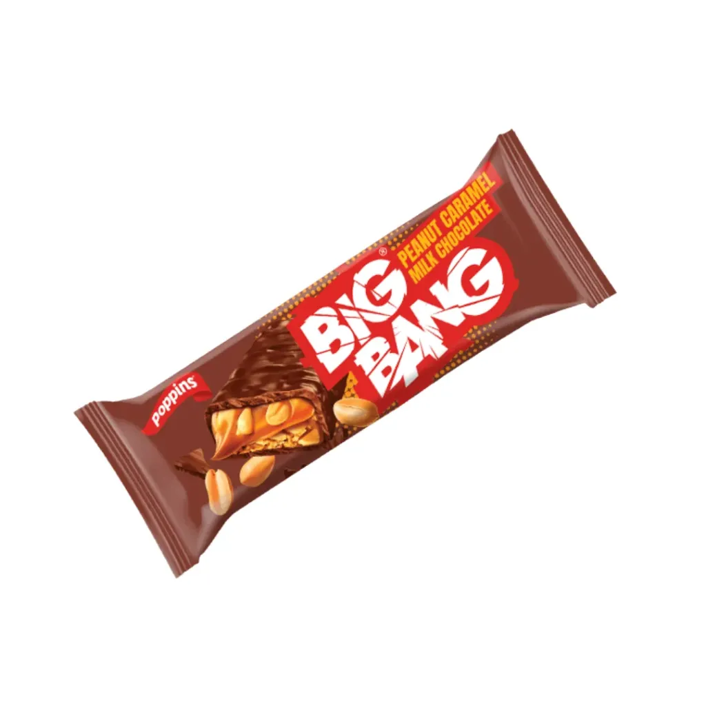 Poppins Big Bang Peanut Caramel Milk Chocolate 18g