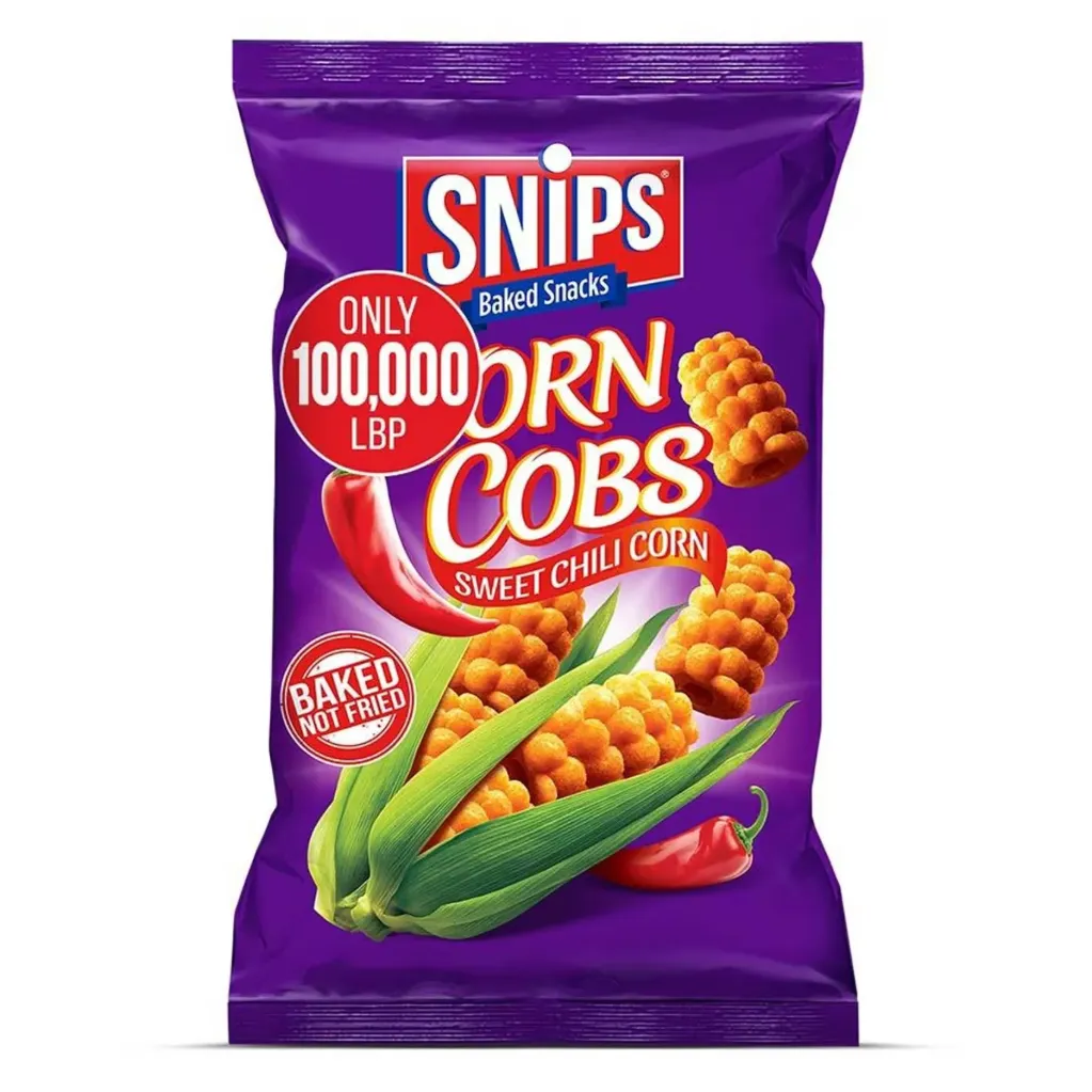 Snips Baked Snacks Corn Cobs Sweet Chili Corn 220g