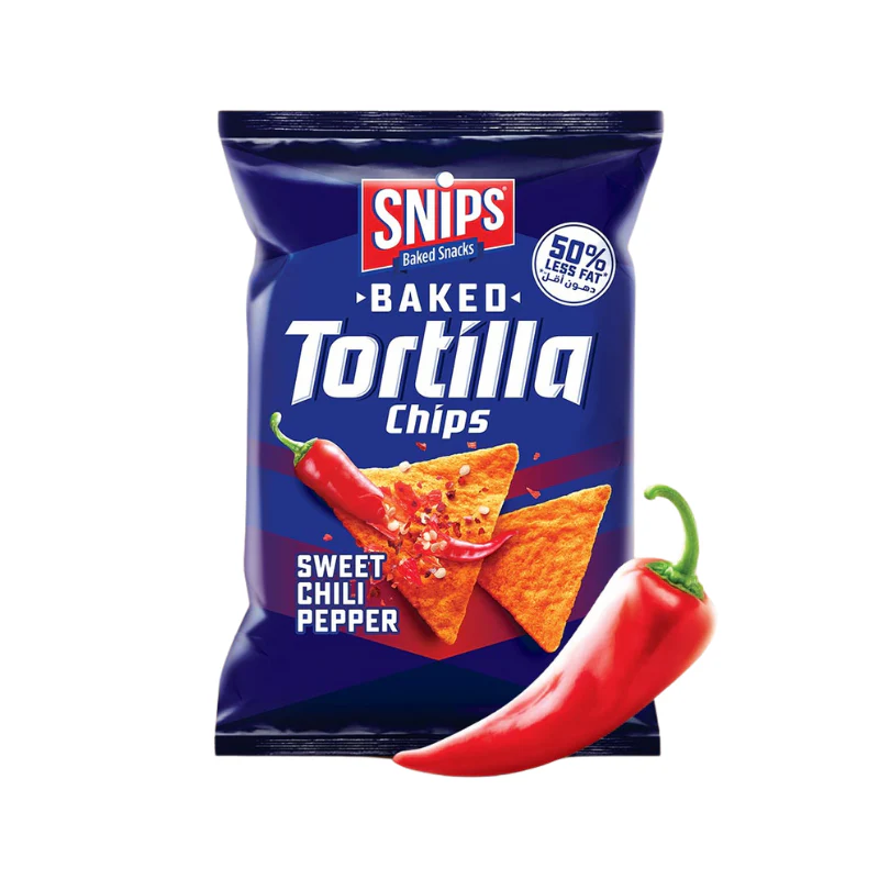 Snips Baked Snacks Tortilla Chips Sweet Chili Pepper 230g