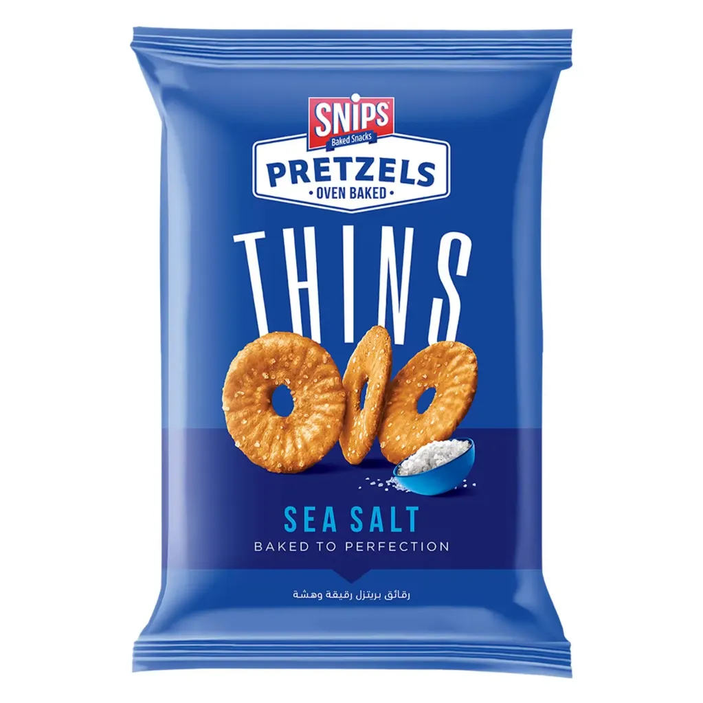 Snips Pretzels Baked Thins Sea Salt 180g