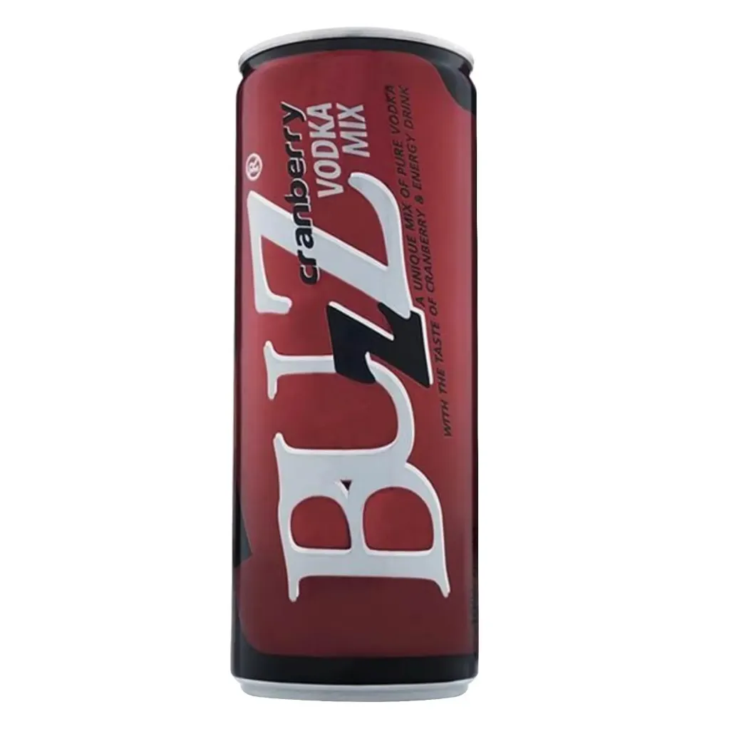 Buzz Cranberry Vodka Mix 10% Can 250ml