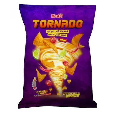 Master Sitos Tornado Hot Chili and Lime Flavor Chips 80g