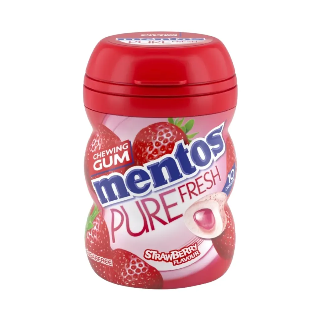 Mentos Chewing Gum Pure Fresh Strawberry Flavour 17.5g