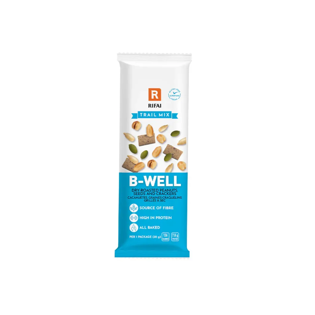 RIFAI Trail Mix B-Well Dry Roasted Peanuts Seeds And Crackers 136cal 30g