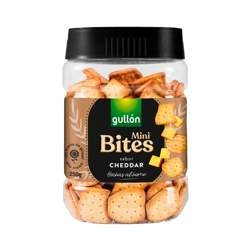 Gullon Mini Bites Cheddar Jar 250g