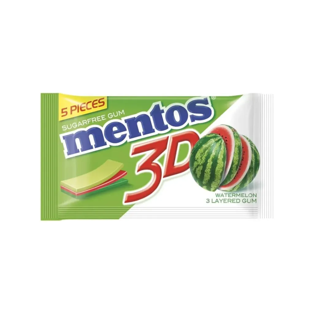 Mentos 3D Gum Watermelon 5 Pieces 8.5g