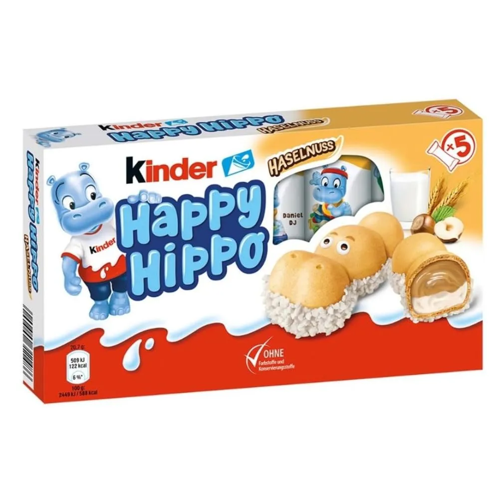 Kinder Happy Hippo Biscuit Noisette 5 pcs 103.5g
