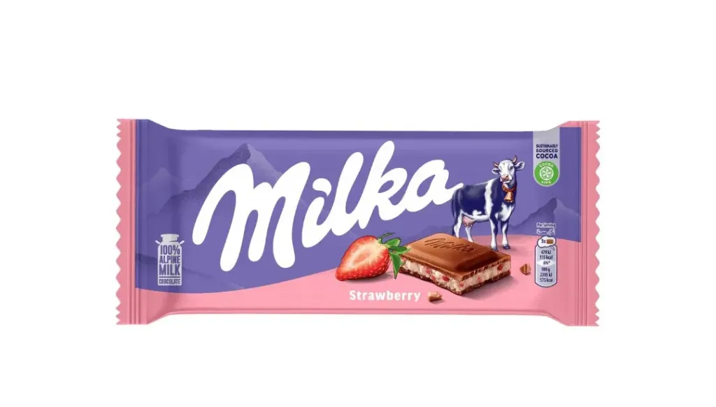 Milka Strawberry Tablet 100g