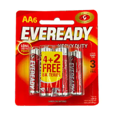 Eveready Battery AA 4+2 Free
