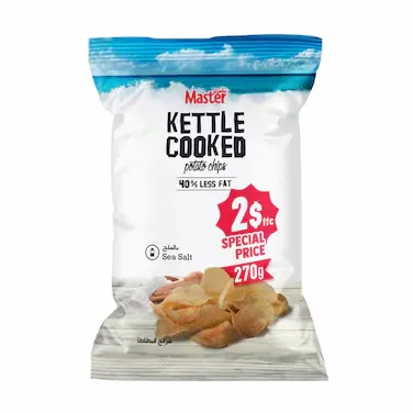 Master Kettle Cooked Potato Chips Sea Salt Flavor 210g