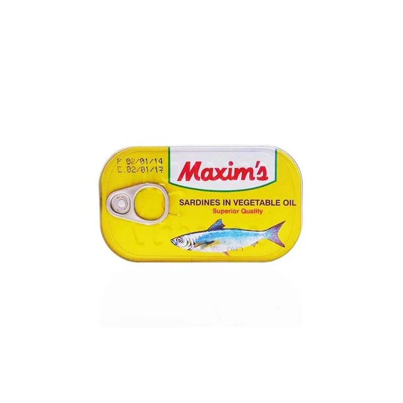 Maxim's Sardines In Vegetable Oil Superior Quality 125g