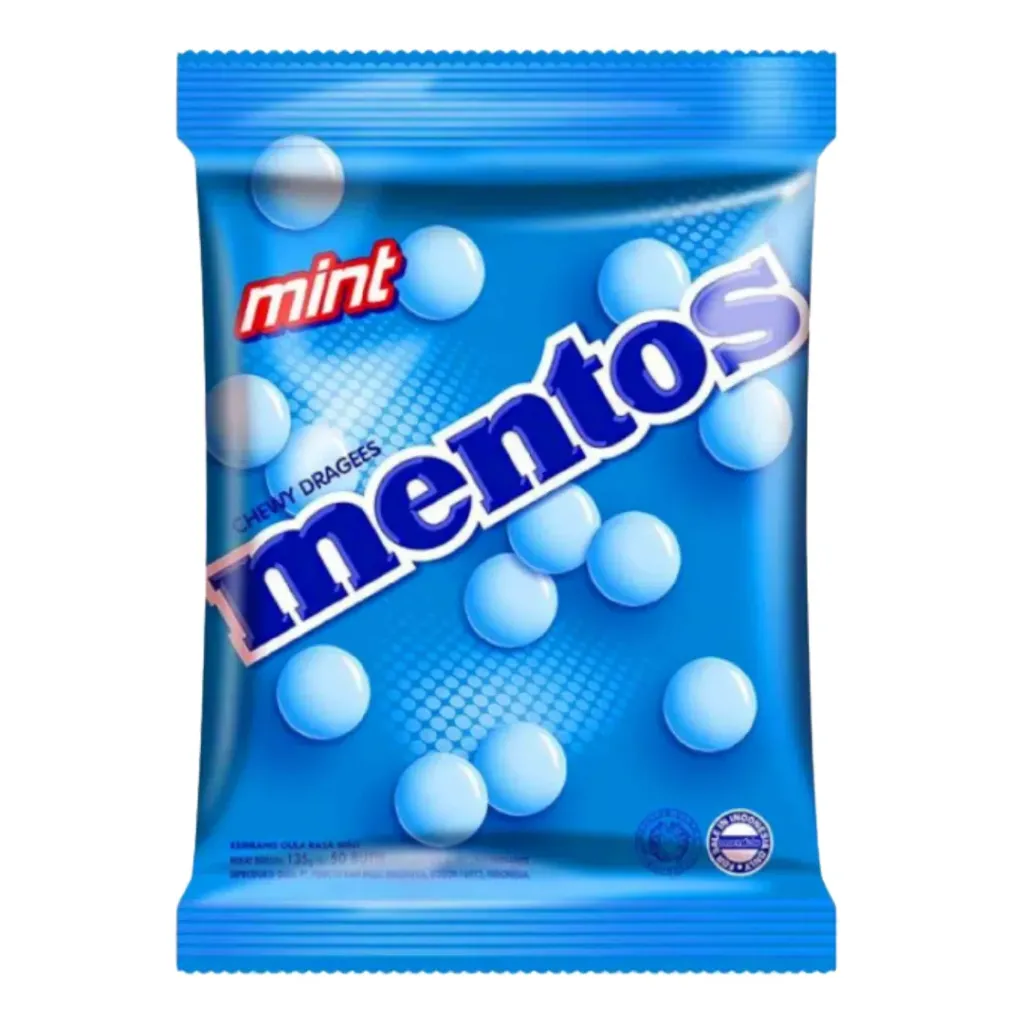 Mentos Chewy Dragees Mint Bag 135g