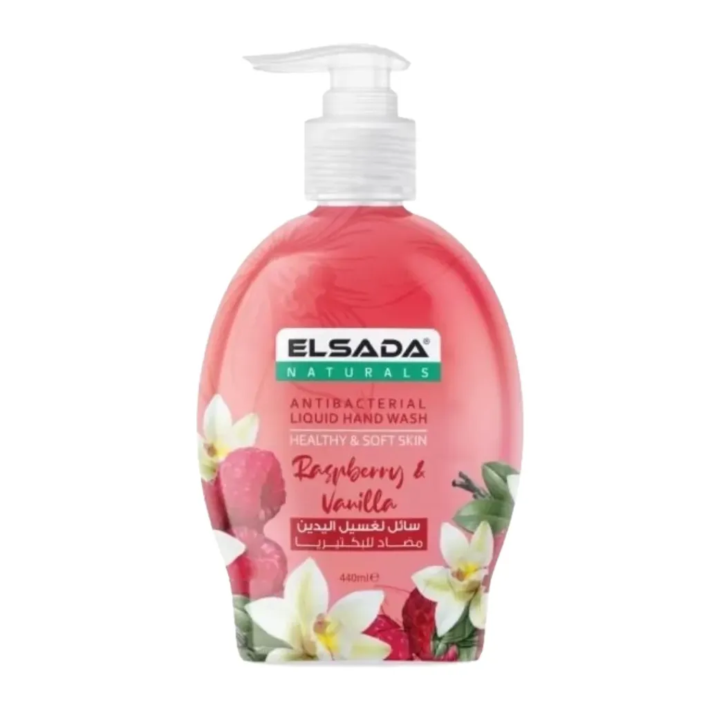 Elsada Antibacterial Liquid Hand Wash Raspberry & Vanilla 440ml