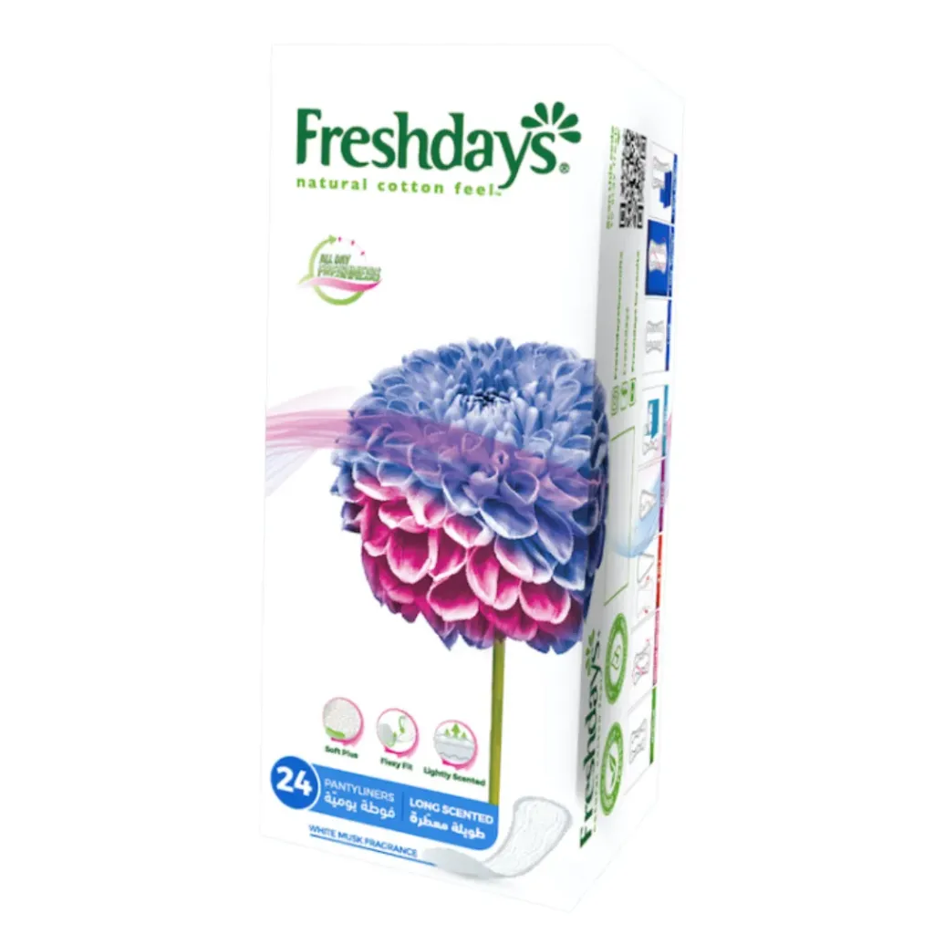 Freshdays Long Scented 24 Pantyliners White Musk Fragrance