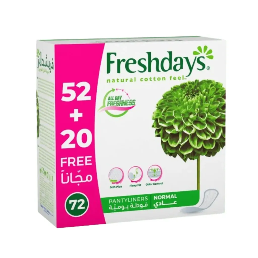 Freshdays Normal 52+20 Free Pantyliners