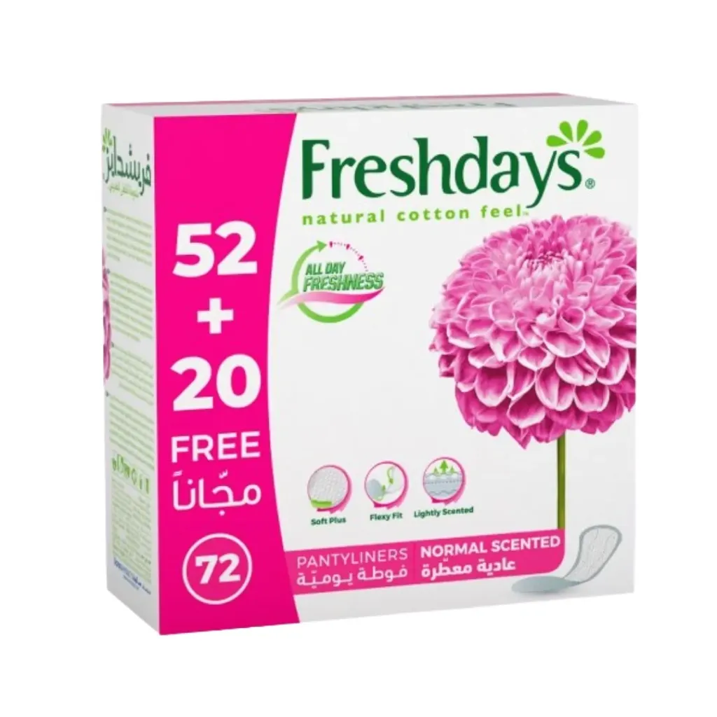 Freshdays Normal Scented 52+20 Free Pantyliners