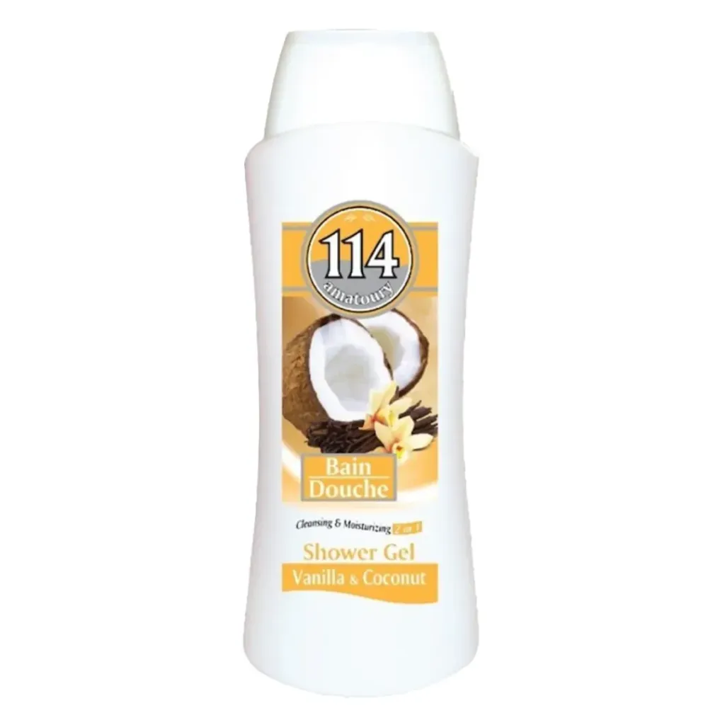 114 Amatoury Bain Douche Shower Gel Vanilla & Coconut 650ml