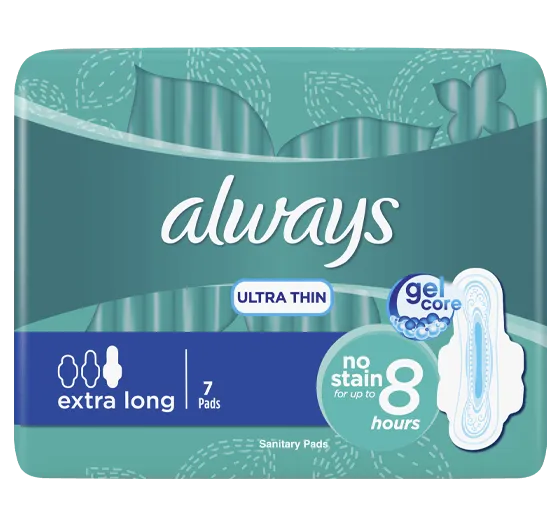 Always Ultra Thin Extra Long 7 Pads No Stain 8 Hours