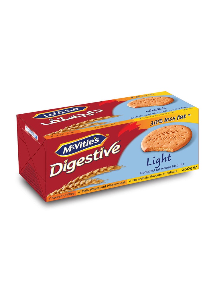 MCVitie's Digestive Light Wheat Biscuits 250g