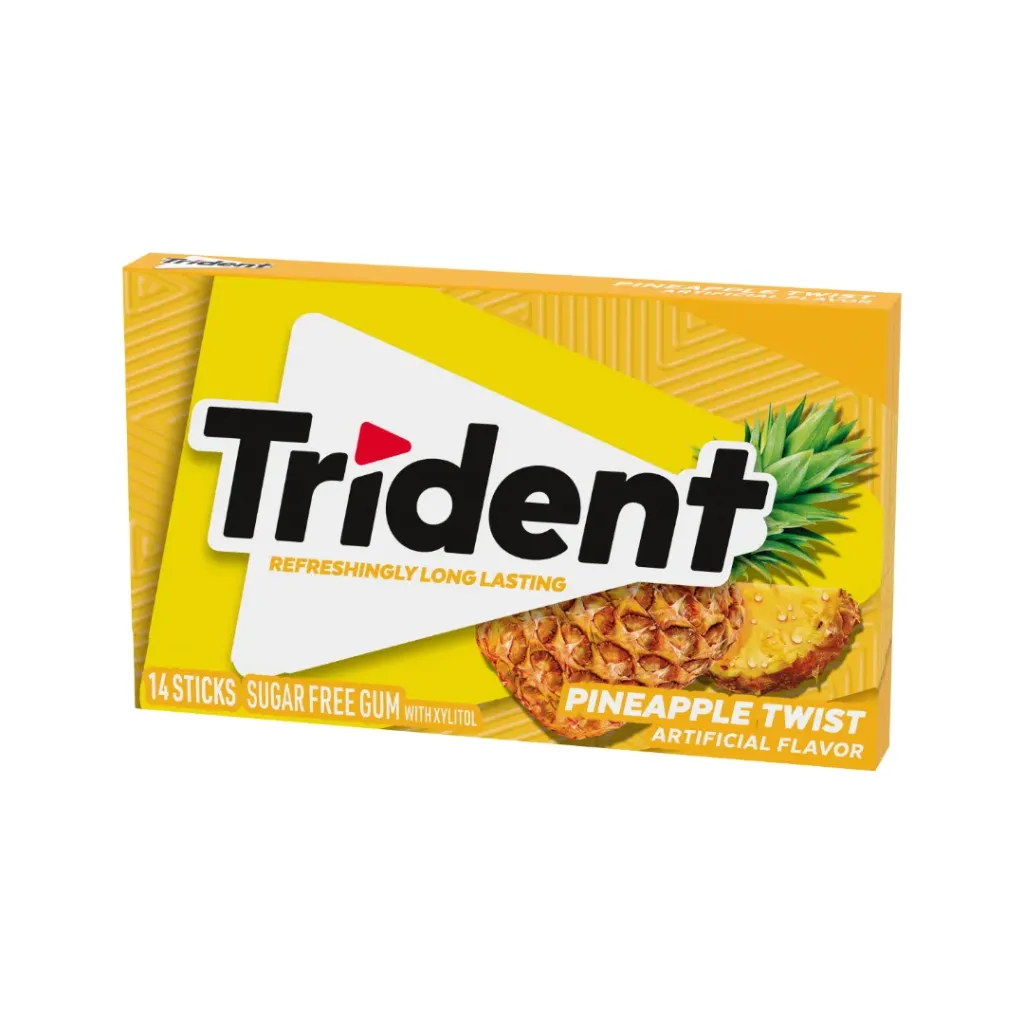 Trident Gum Pineapple Twist Artificial Flavor 14 Sticks