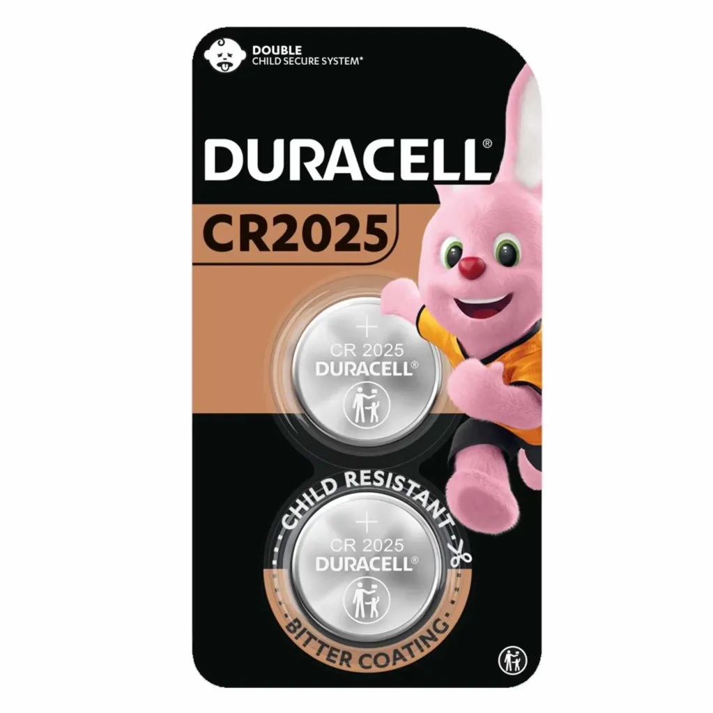 Duracell CR2025 Lithium 3V 2 Batteries