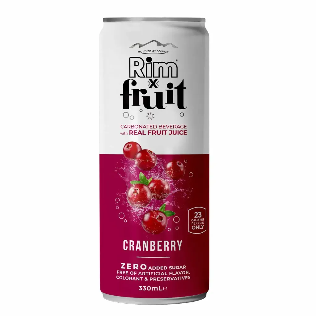 Rim Fruit Carbonated Cranberry Can 330ml