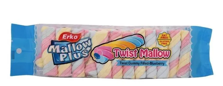 Erko Mallow Plus Twist Mallow Filled Blueberry 180g