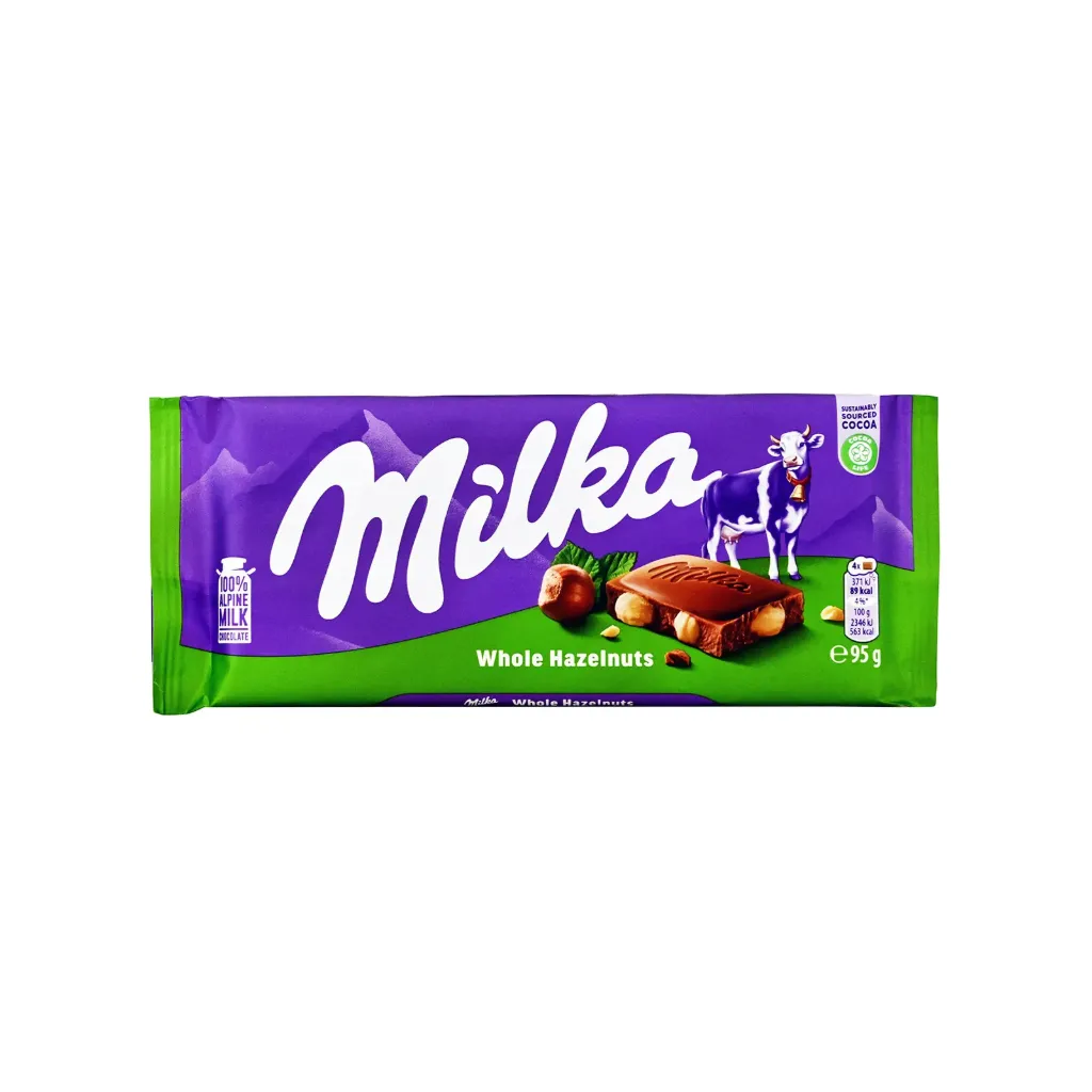 Milka Tablet Whole Hazelnuts 95g