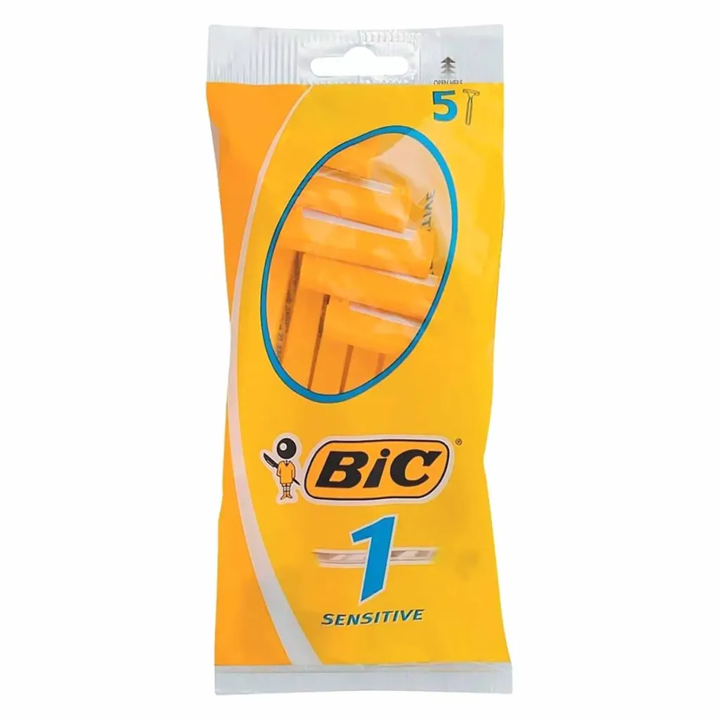 Bic 1 Sensitive Disposable Razors For Men 5 Pieces