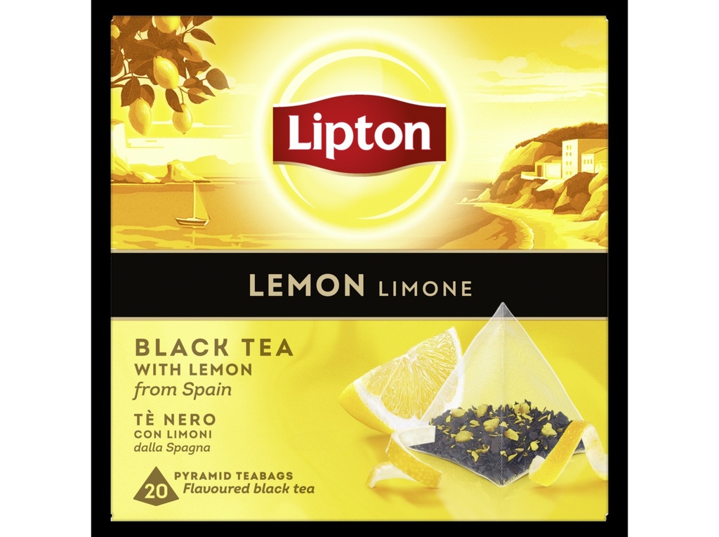 Lipton Lemon Limone Black Tea With Lemon 20 teabags 34g