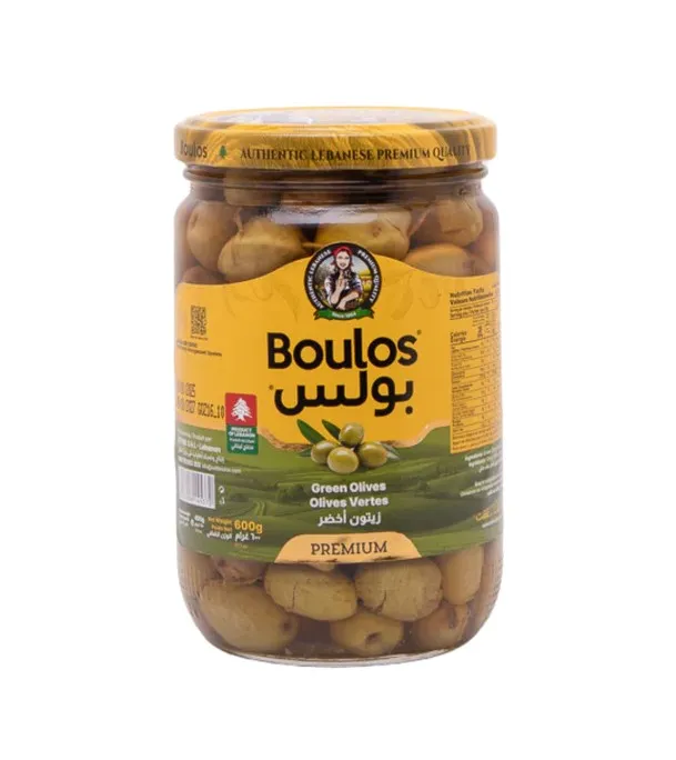 Boulos Premium Green Olives 600g