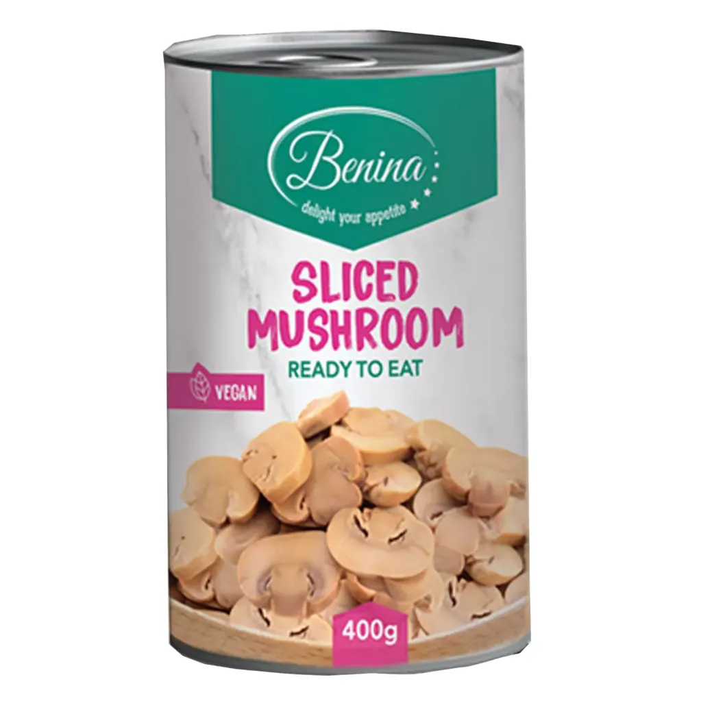 Benina Sliced Mushroom Ready To Eat 400g
