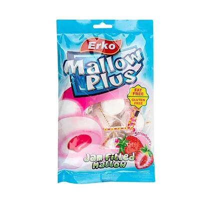 Erko Mallow Plus Jam Filled Mallow Strawberry 80g