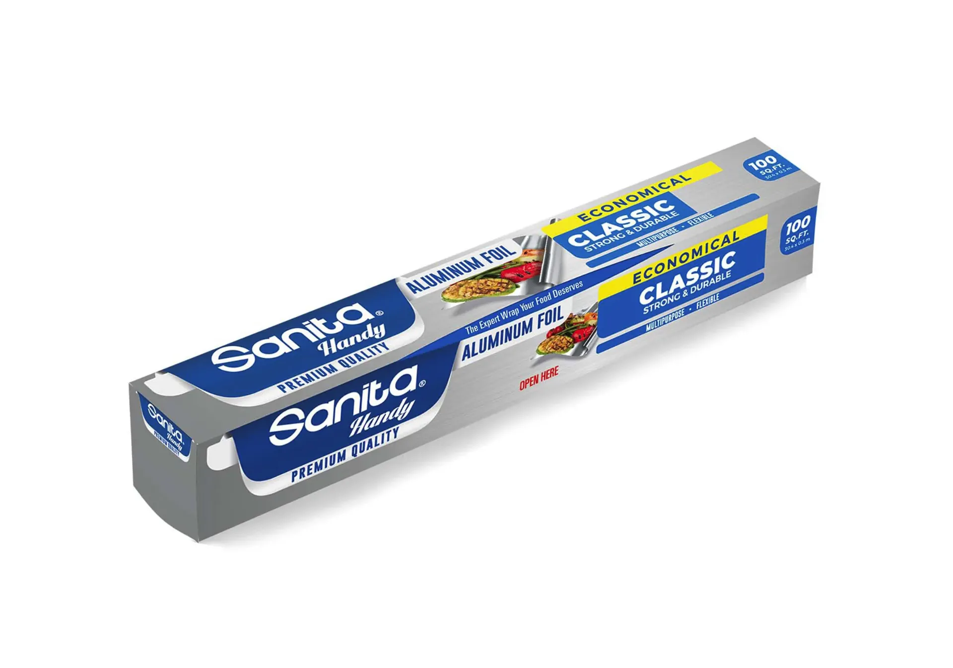 Sanita Handy Aluminum Foil Economical Classic Strong & Durable 100 SQ.FT
