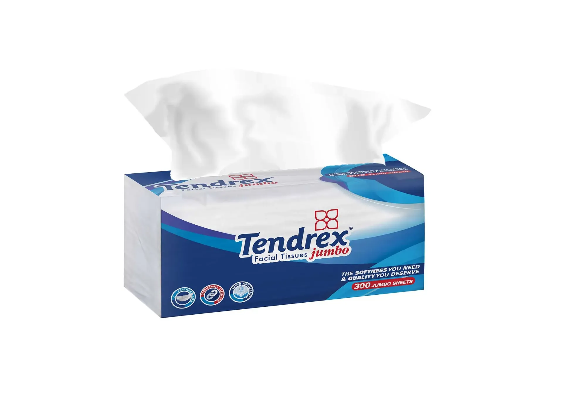 Tendrex Facial Tissues 300 Sheets