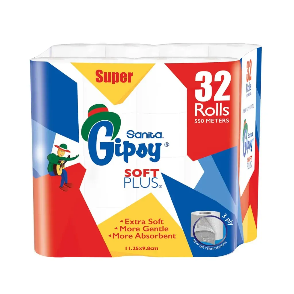 Sanita Gipsy Super Toilet Tissues 32 Rolls