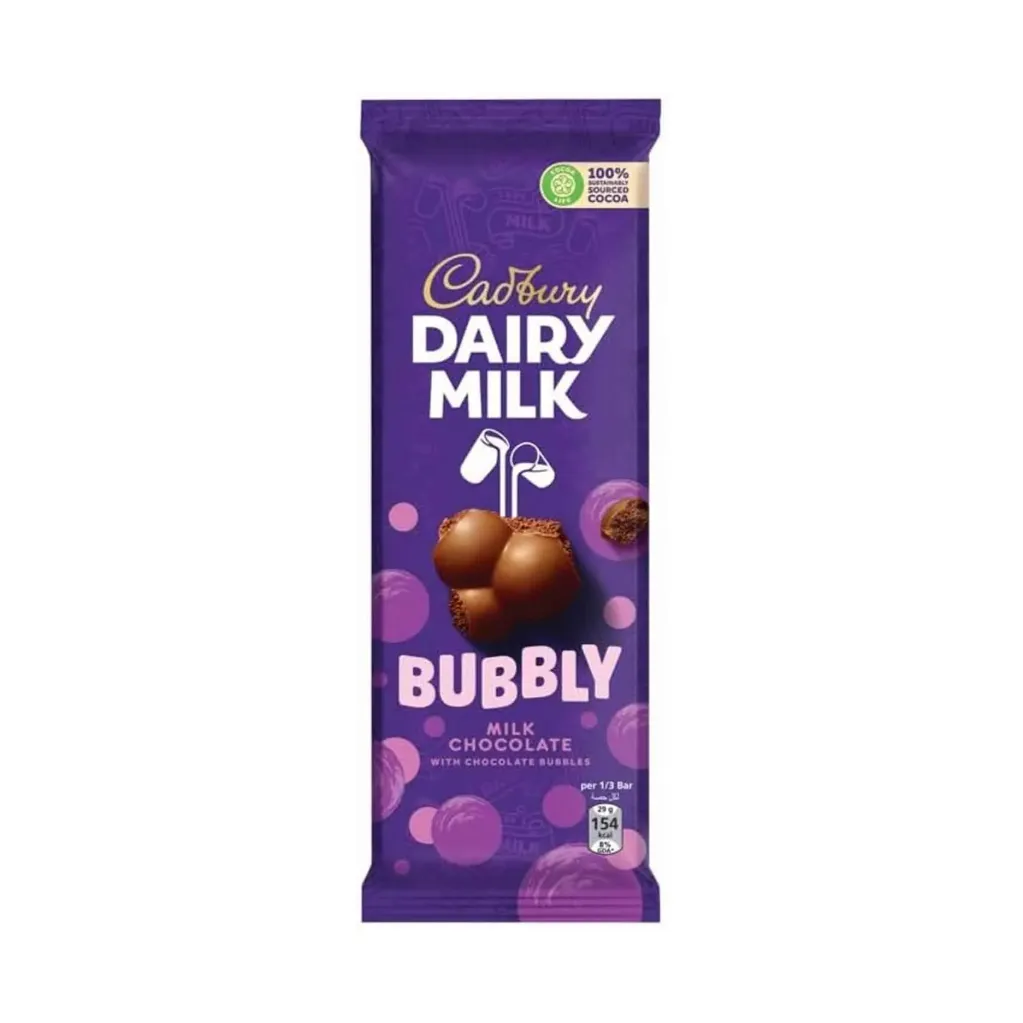 Cadbury Dairy Milk Tablet Bubbly Milk Chocolate 87g