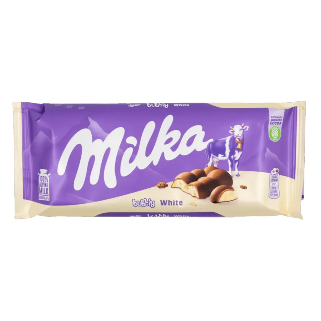 Milka Tablet Bubbly White 95g
